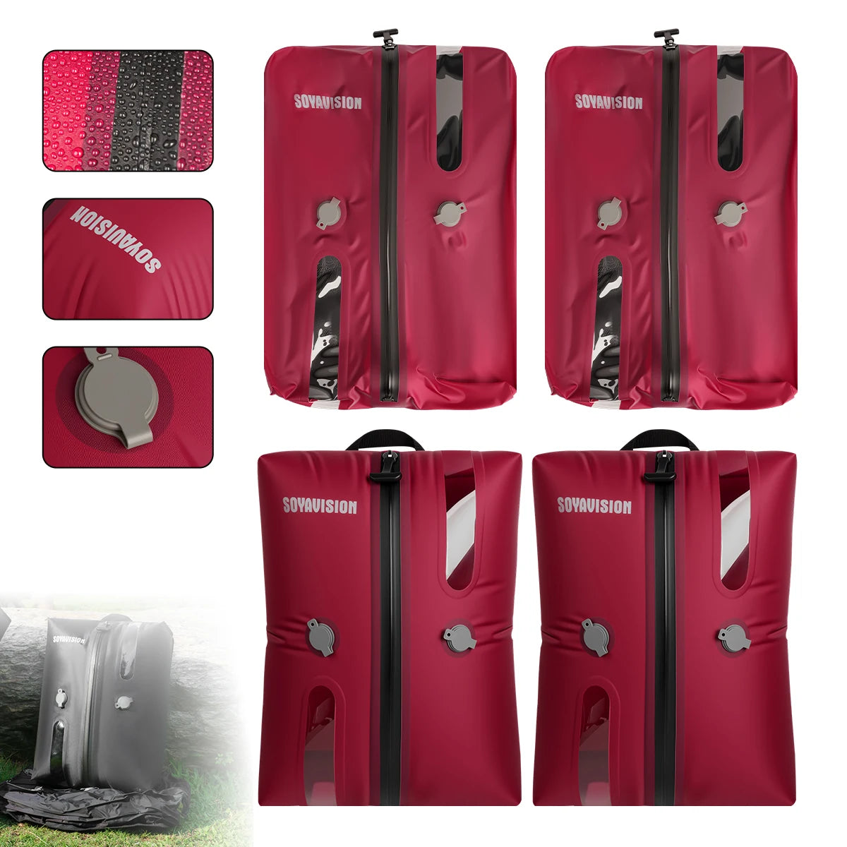 New Reusable Vacuum Bags for Travel Dustproof Space Saver Vacuum Compression Bag Waterproof Luggage Vacuum Storage Bag