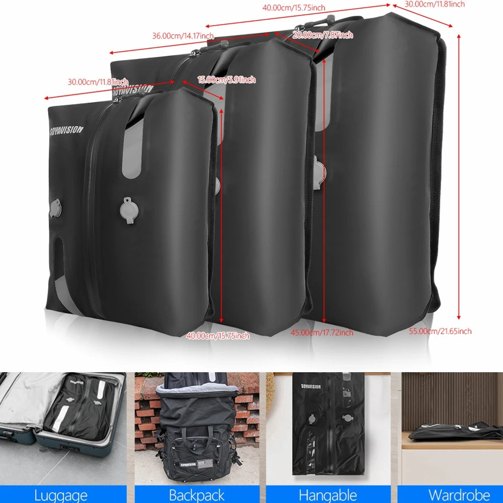 New Reusable Vacuum Bags for Travel Dustproof Space Saver Vacuum Compression Bag Waterproof Luggage Vacuum Storage Bag