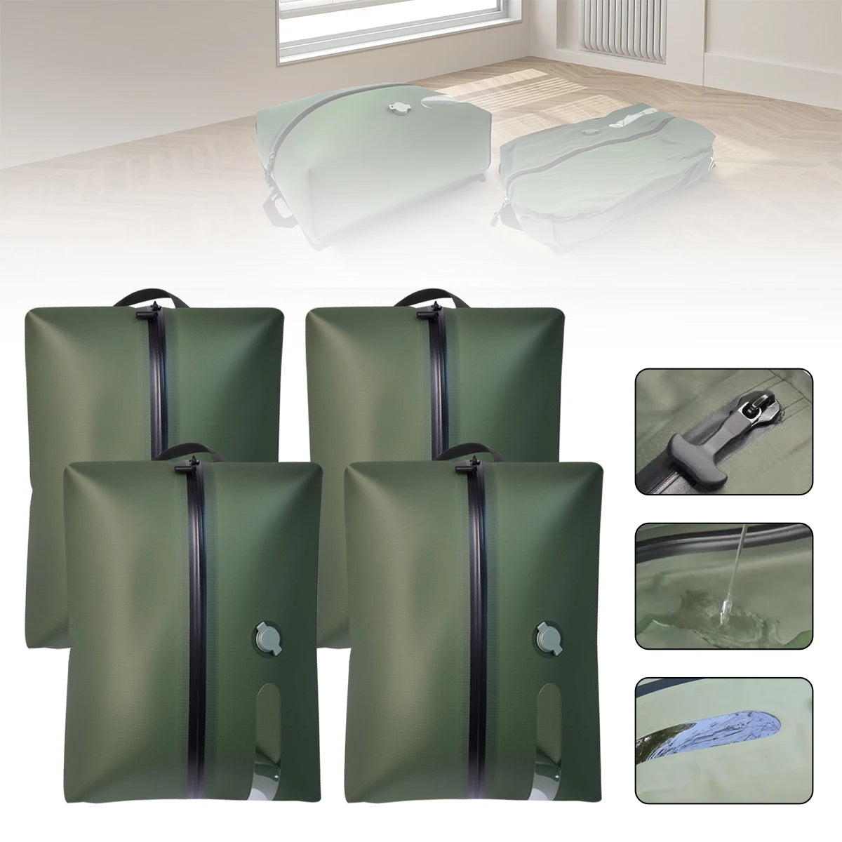 New Reusable Vacuum Bags for Travel Dustproof Space Saver Vacuum Compression Bag Waterproof Luggage Vacuum Storage Bag
