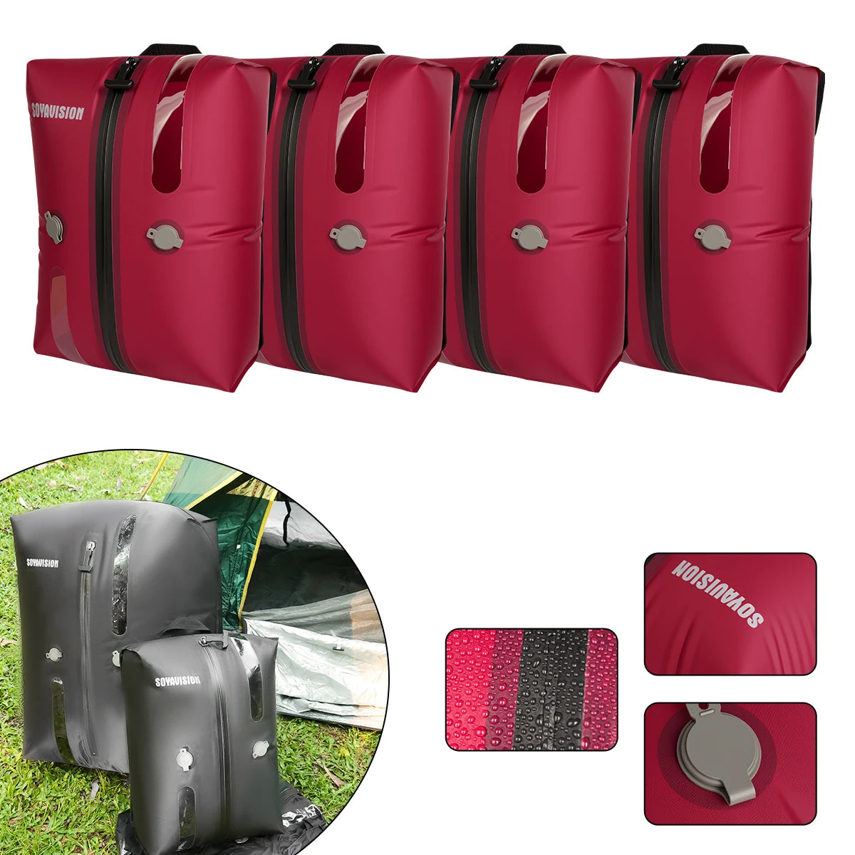 New Reusable Vacuum Bags for Travel Dustproof Space Saver Vacuum Compression Bag Waterproof Luggage Vacuum Storage Bag